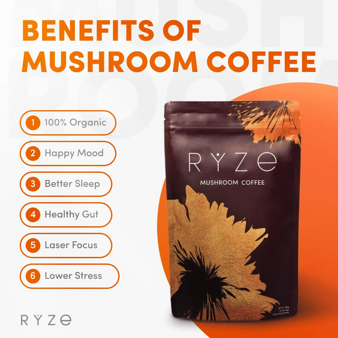 RYZE Organic Mushroom Coffee (60 servings)