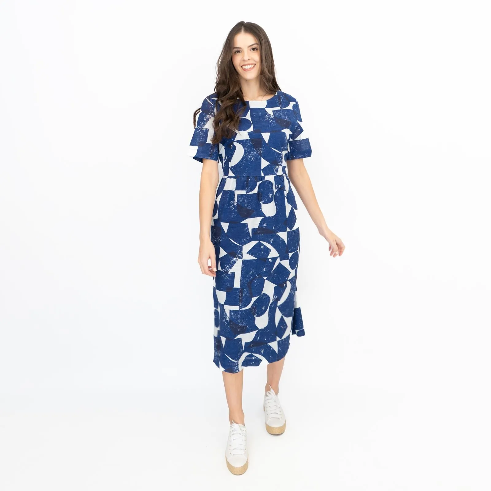 Seasalt Budehaven Blue Midi Dress