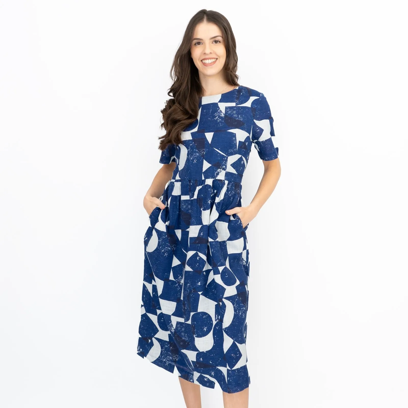 Seasalt Budehaven Blue Midi Dress