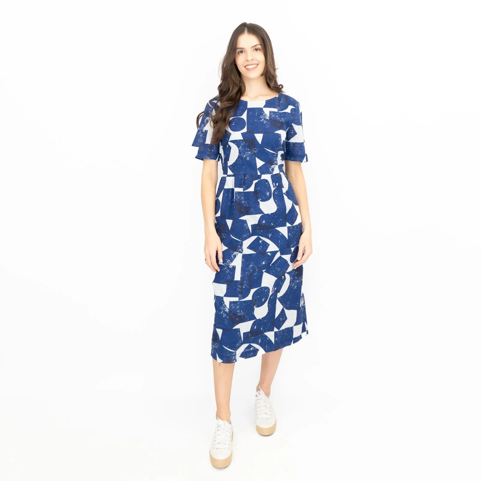 Seasalt Budehaven Blue Midi Dress