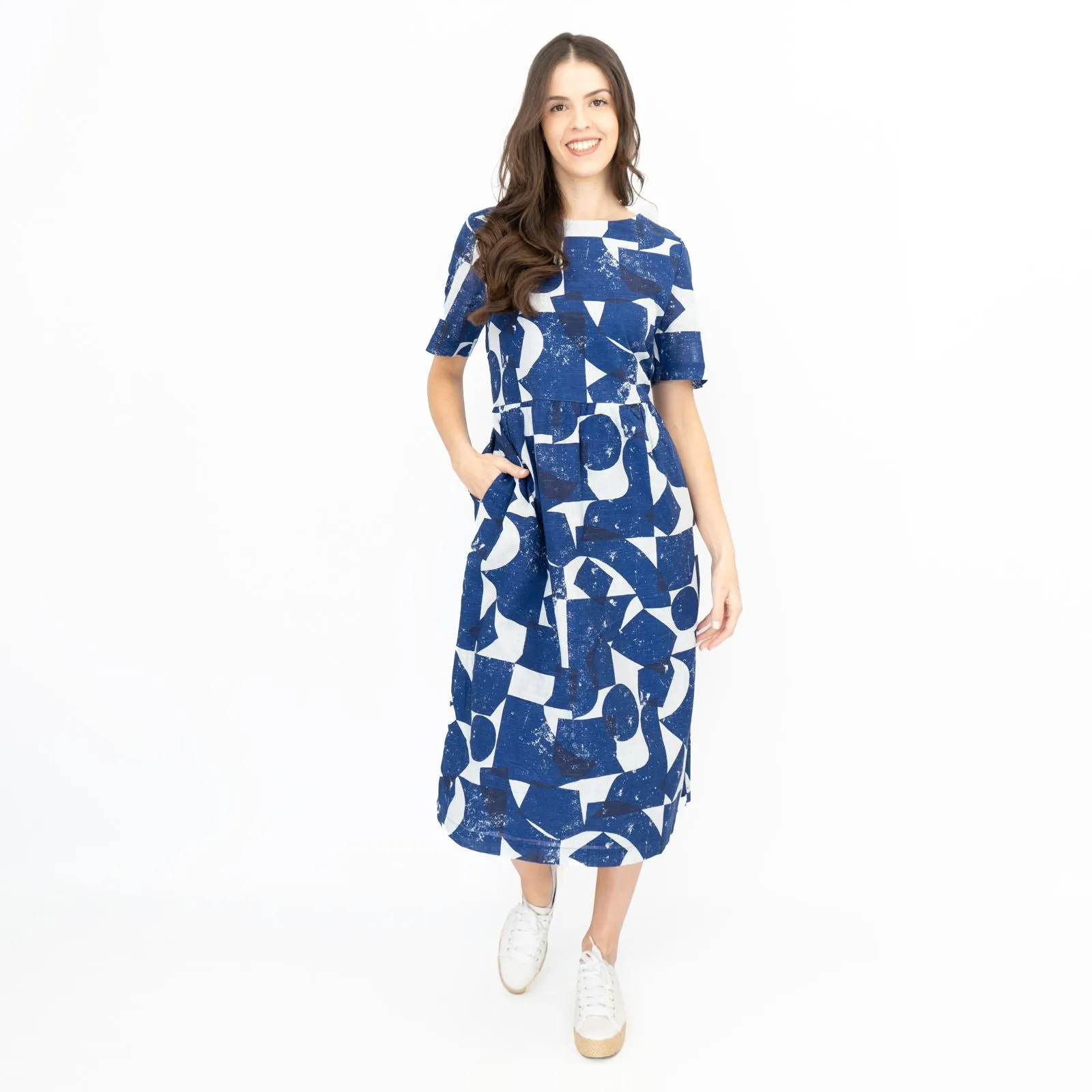 Seasalt Budehaven Blue Midi Dress