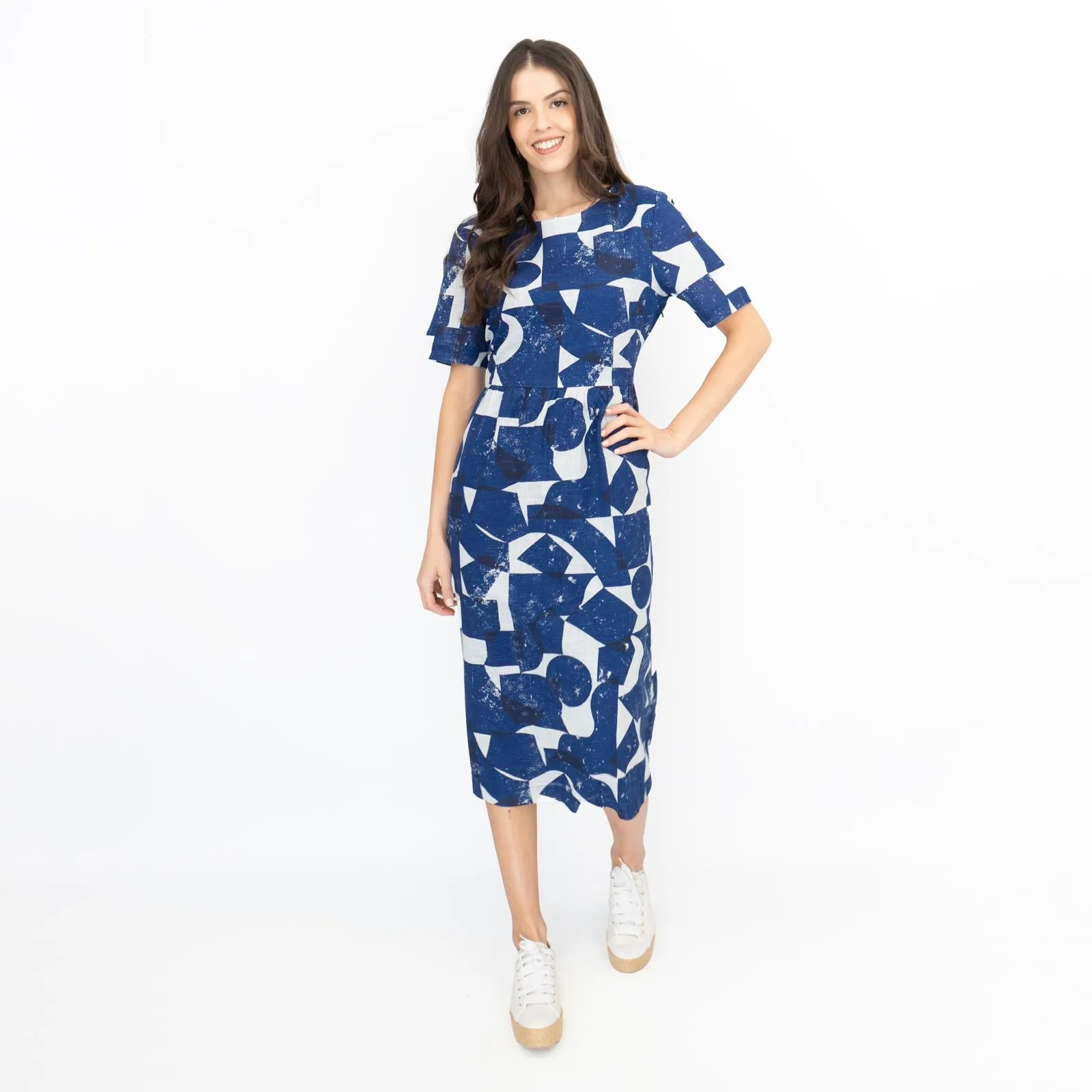 Seasalt Budehaven Blue Midi Dress