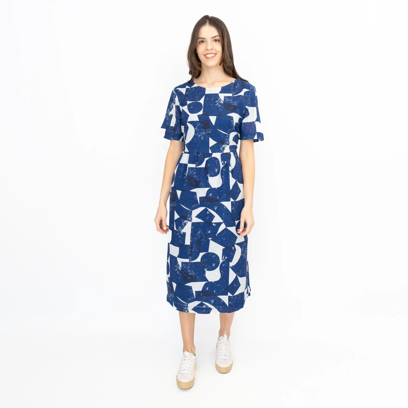 Seasalt Budehaven Blue Midi Dress