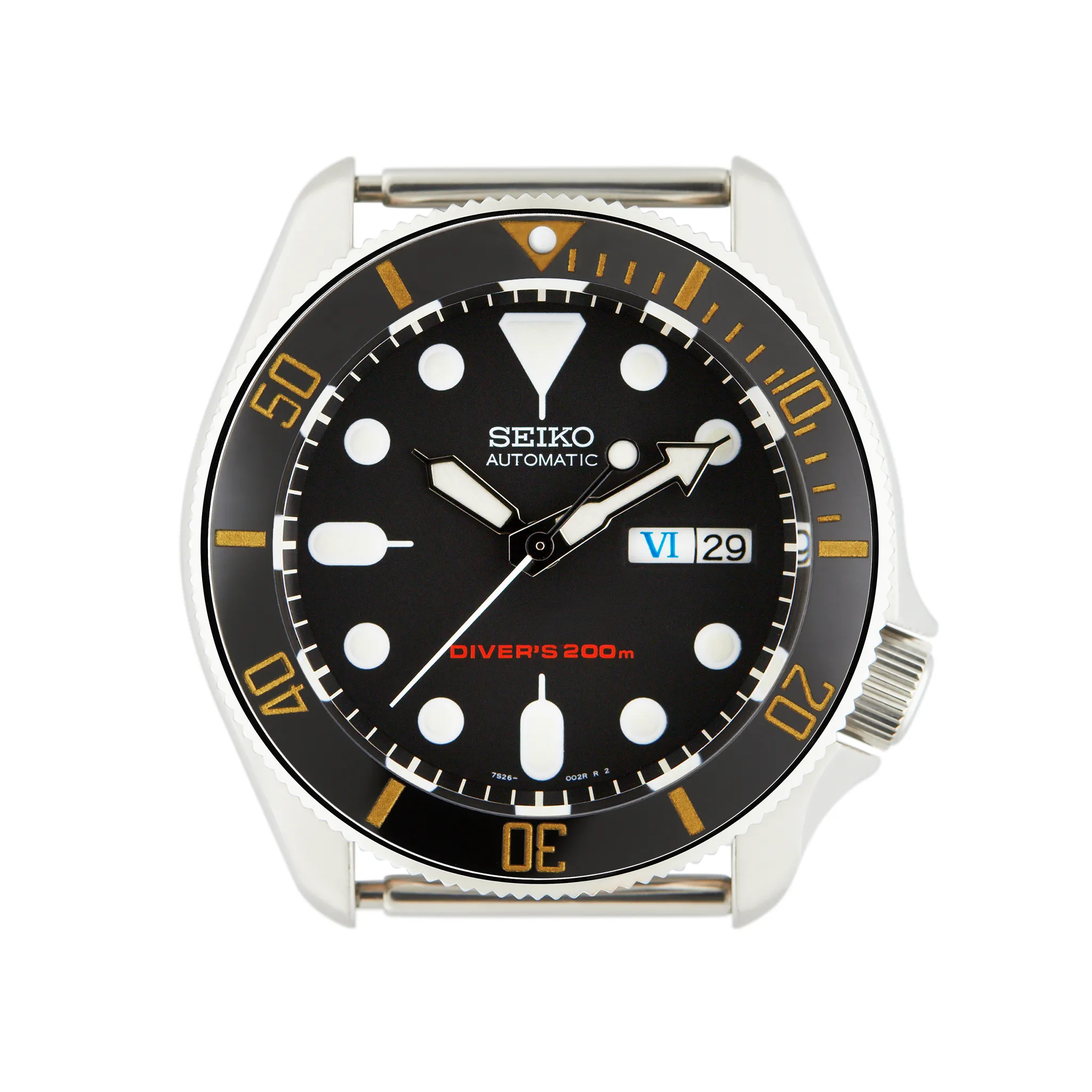 SKX007/SRPD Ceramic Bezel Insert: Sub style Black/Gold