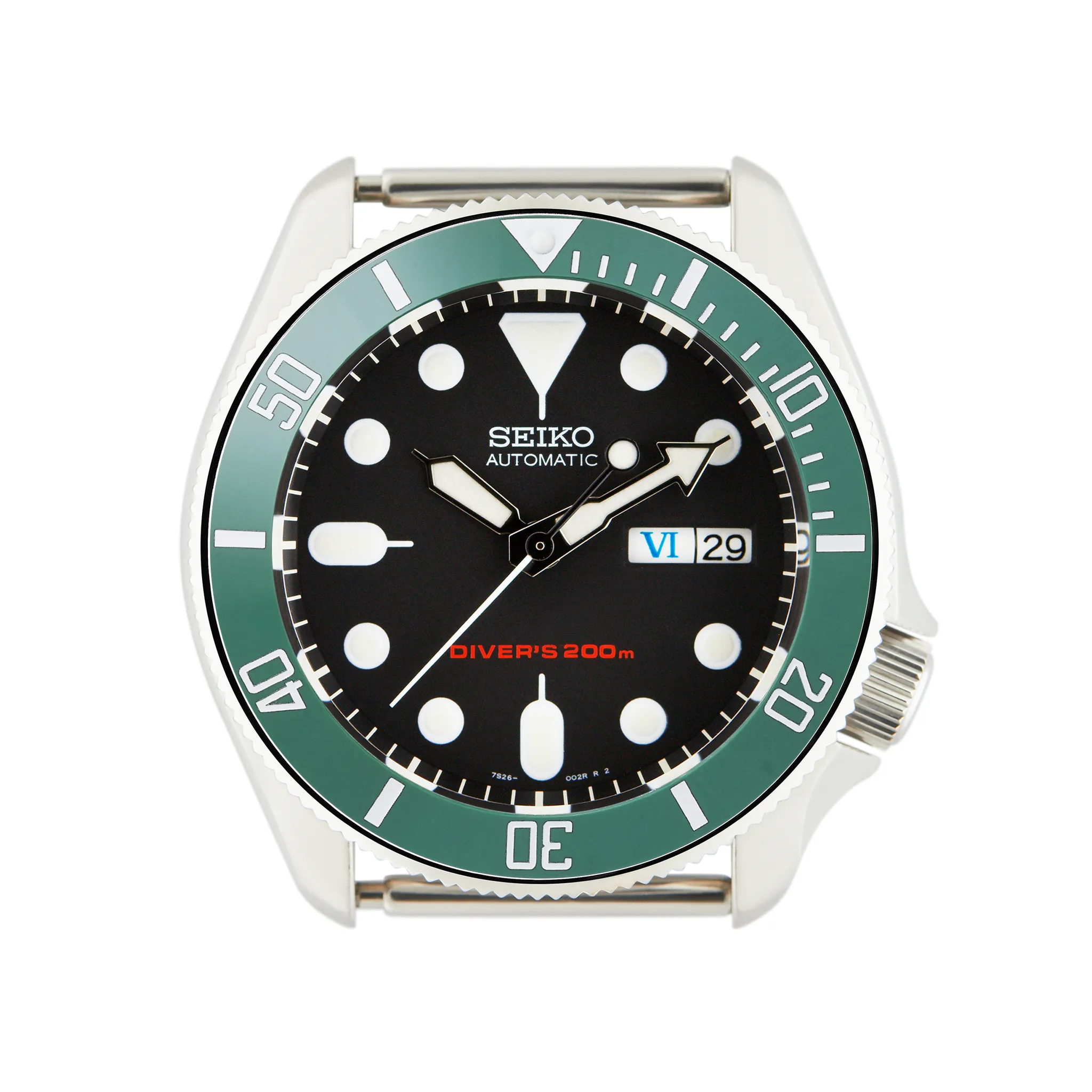 SKX007/SRPD Ceramic Bezel Insert: Sub style Green/White