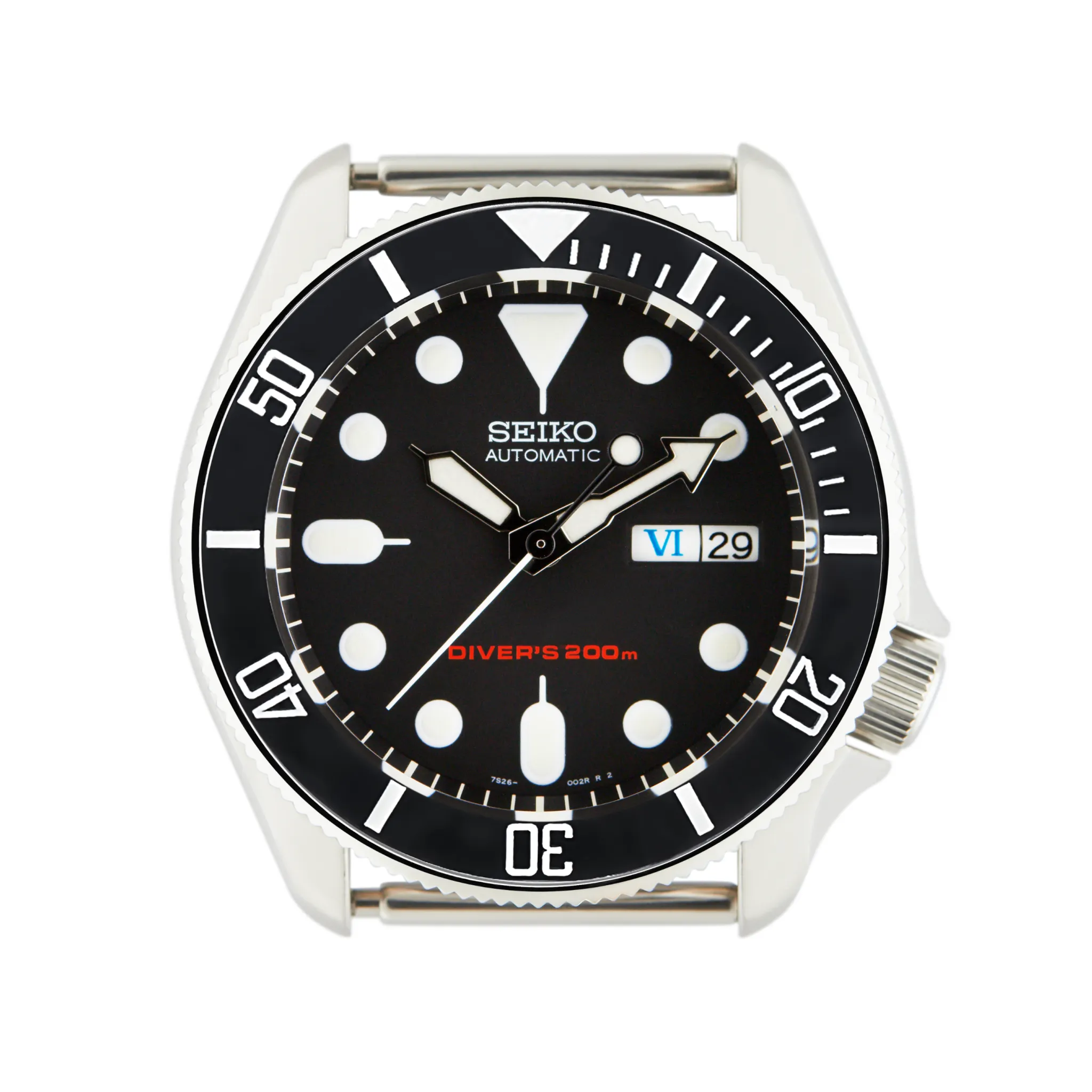 SKX007/SRPD Lumed Ceramic Bezel Insert: Sub style Black/White