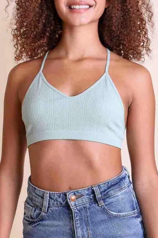 tattoo racerback bralette - sage