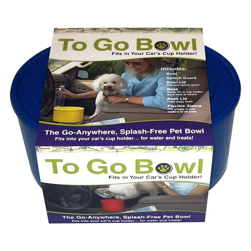 To Go Bowl, Travel Dog Bowl by Furry Travelers. Fits in Car Cup Holder!