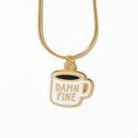 Twin Peaks damn fine coffee necklace